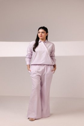 NS-05 AMETHYST LINEN CROSS CO-ORD SET