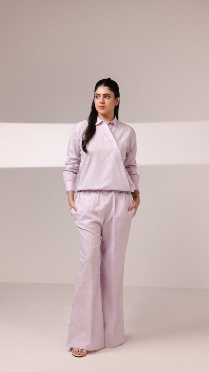 NS-05 AMETHYST LINEN CROSS CO-ORD SET